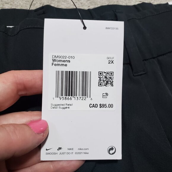 NIKE NWT Dri-FIT Victory Golf Shorts 4.5" Standard Fit Stretch Black Women's 2X - Picture 9 of 16